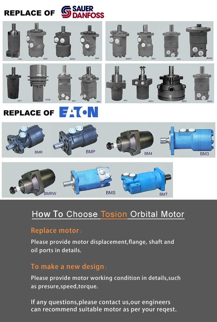 Bmm50 Omm50 Bmm/Omm 50cc 400rpm Sany Orbital Hydraulico Eaton Drive Manuli Hydraulic Motor Replace Denison for Sale of Price